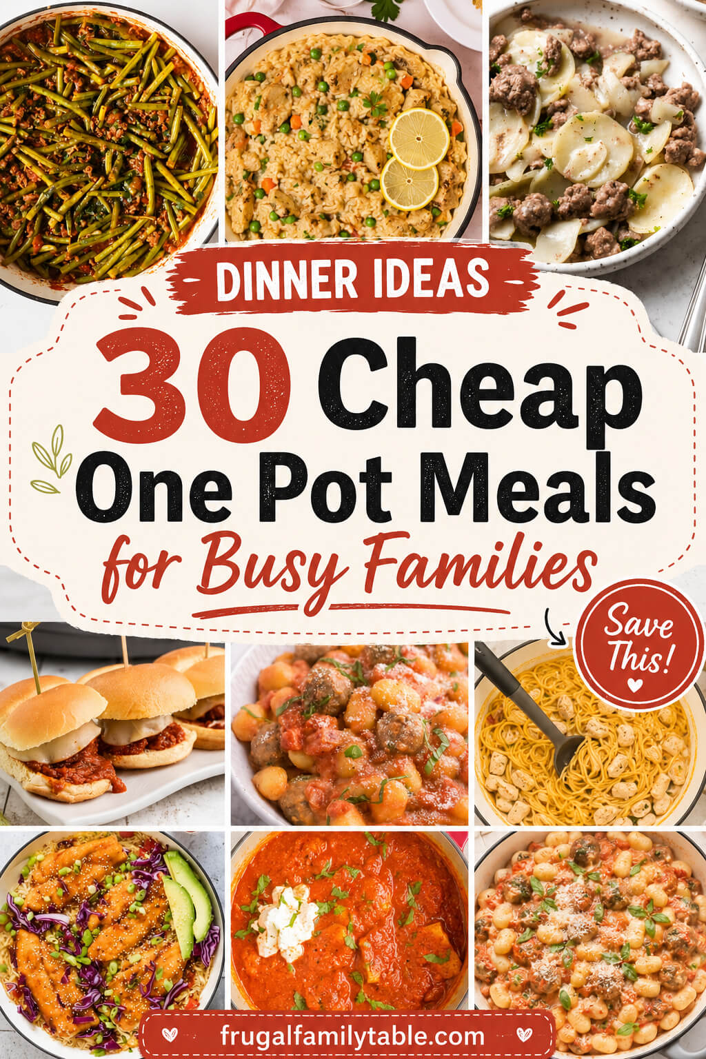 30 cheap one pot meals for busy families