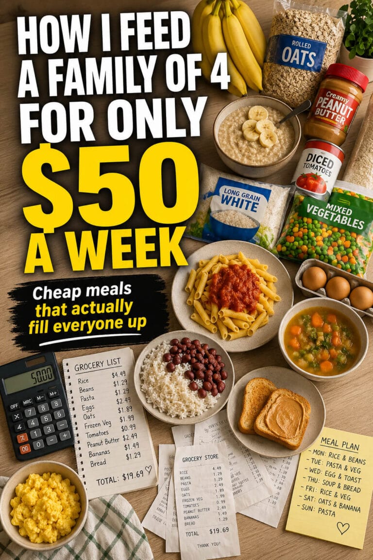 $50 weekly grocery budget for family of 4