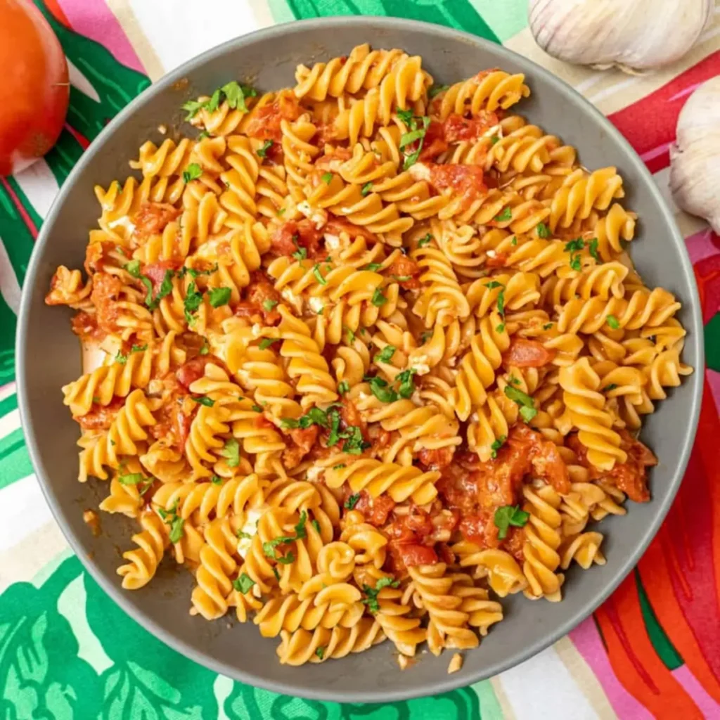 Easy Tomato Chickpea Pasta