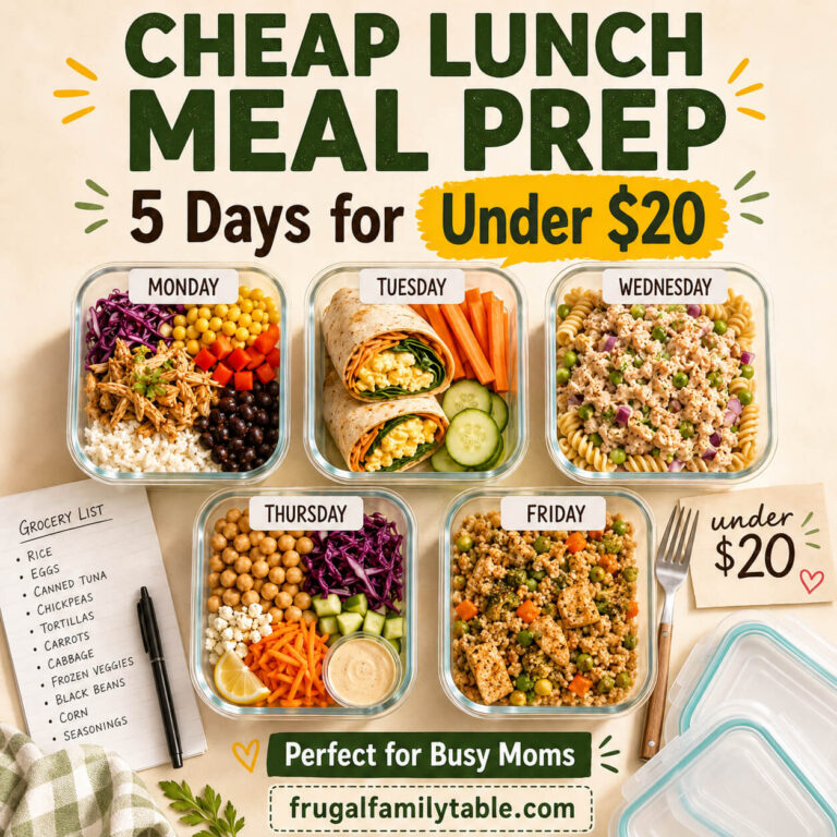 Meal Prep a Week of Lunches for Under $20