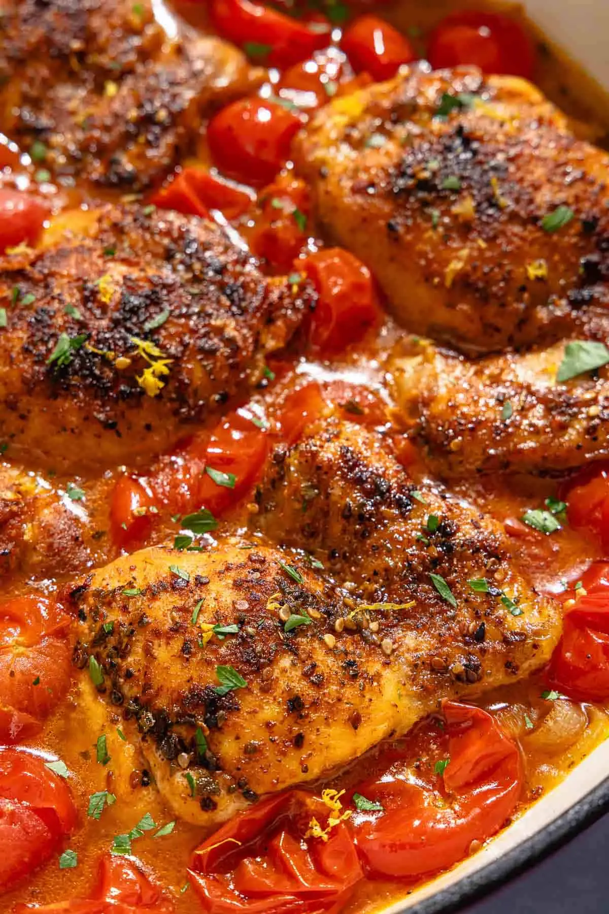 Mediterranean Dish Skillet Chicken Thighs LEAD 4