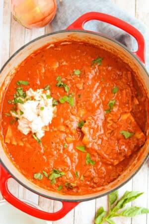 One Pot Lasagna Soup