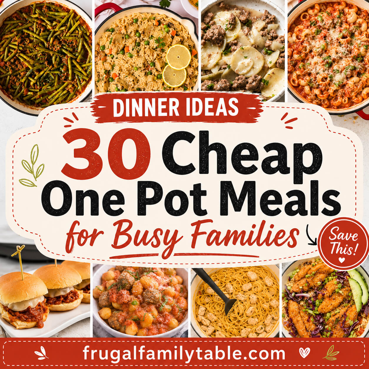 One pot meals for busy families