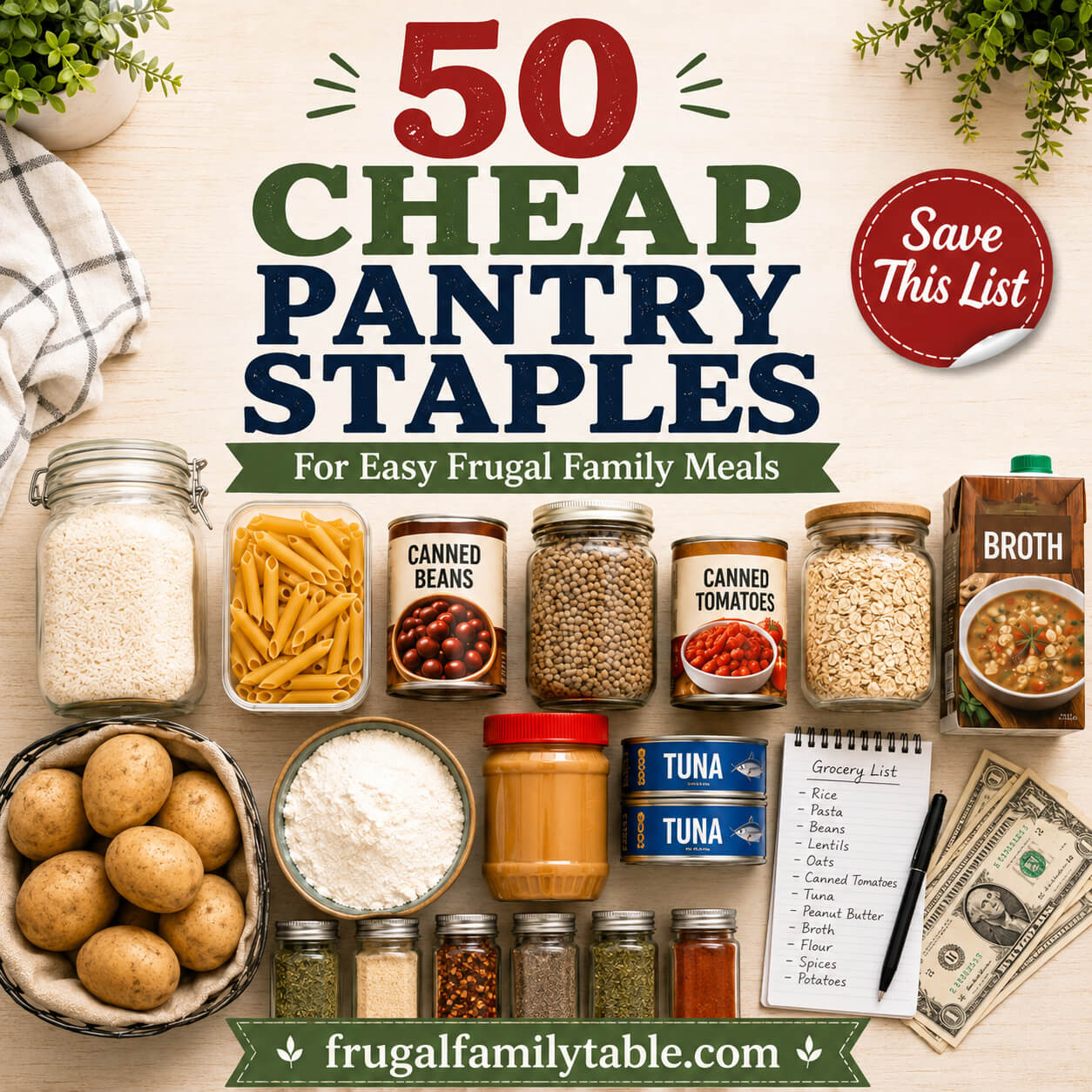 Pantry Staples for Frugal Cooking