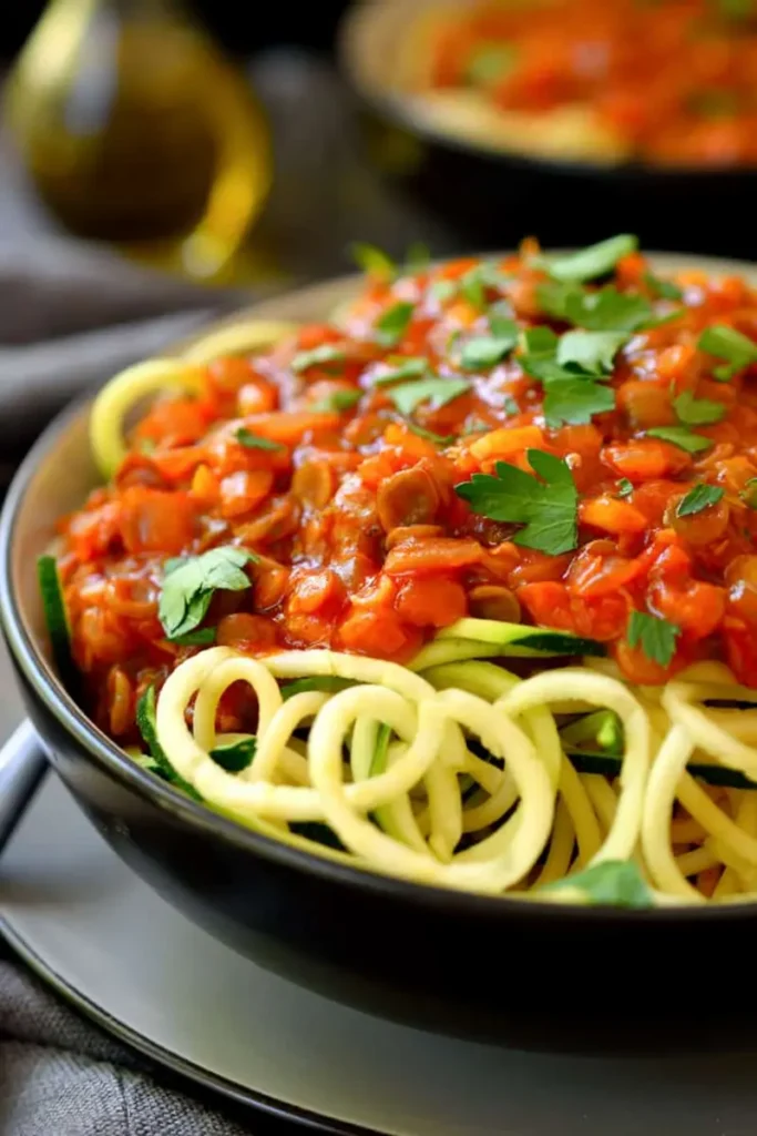Pasta with Lentil Tomato Sauce