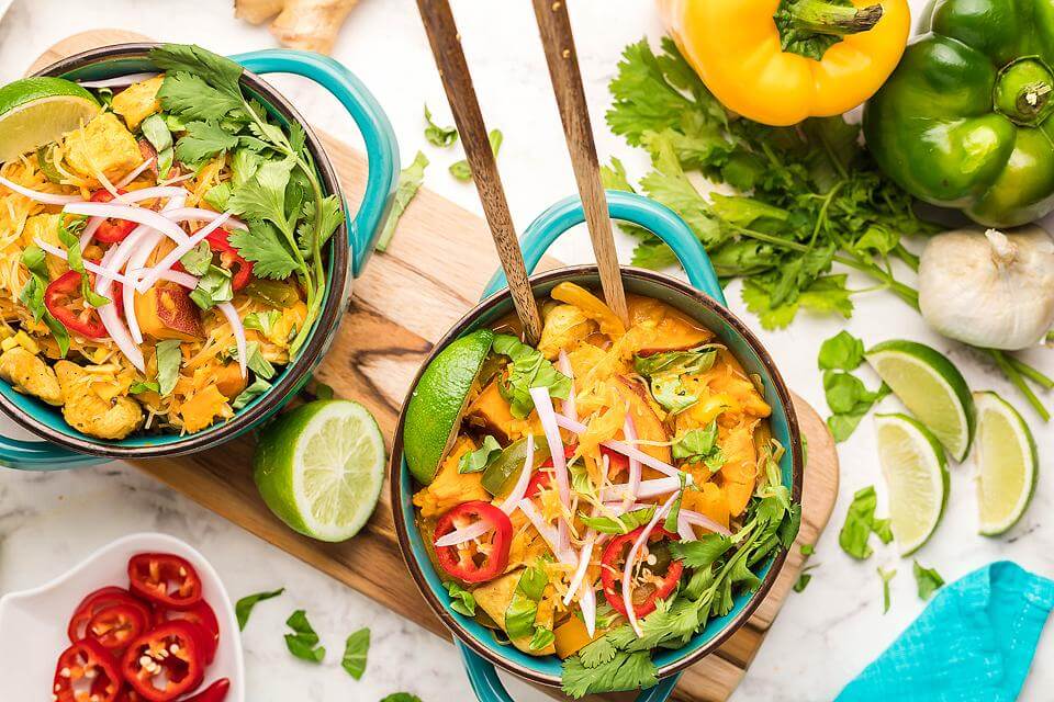 Red Thai Coconut Chicken Soup