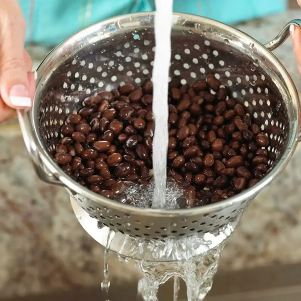 Rinse canned beans