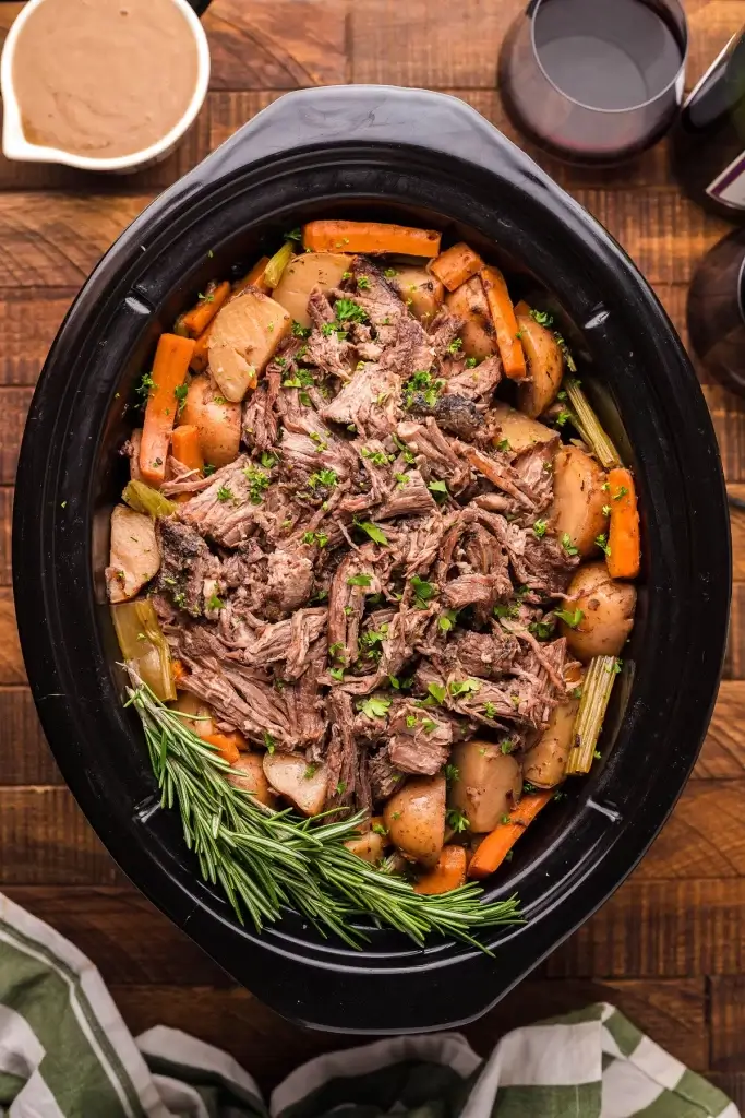Slow Cooker Pot Roast with Red Wine