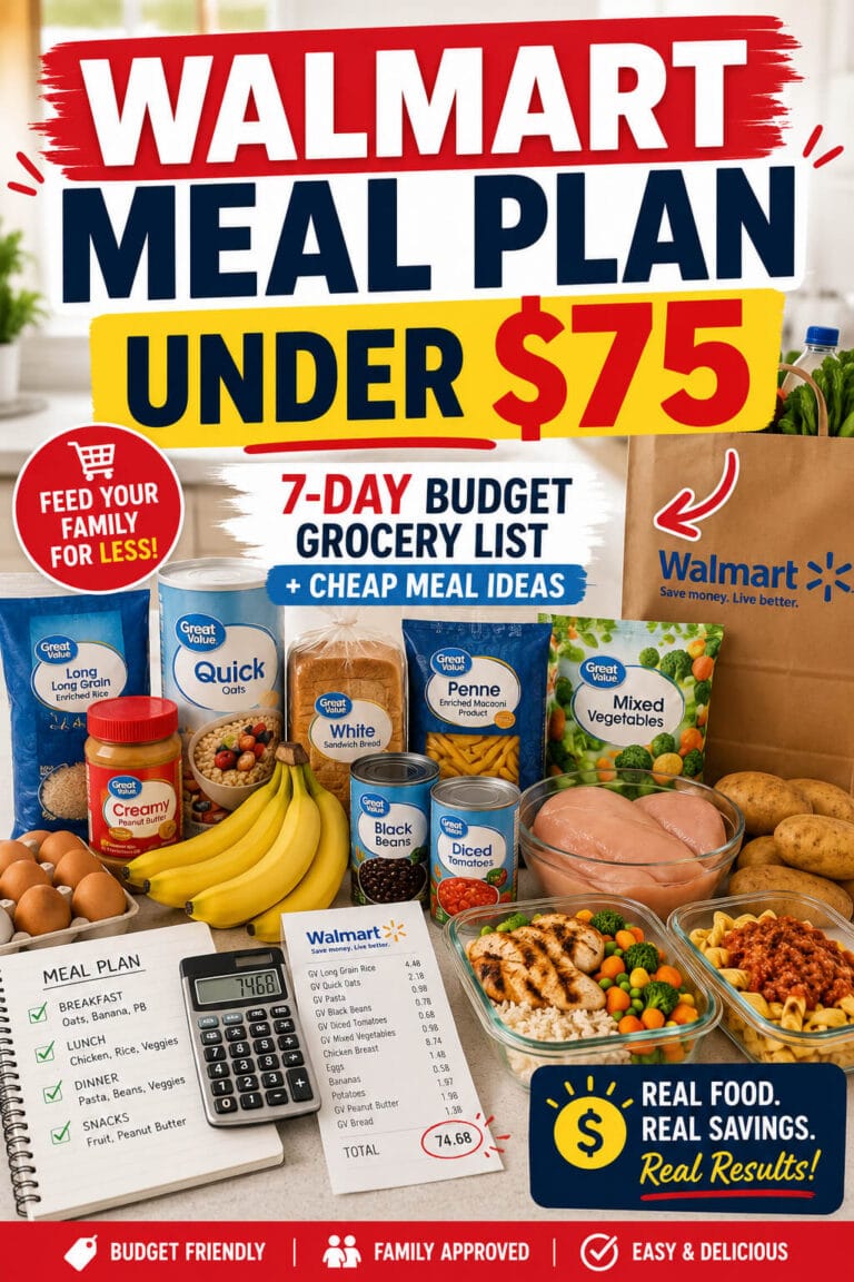 Walmart Meal Plan Under $75