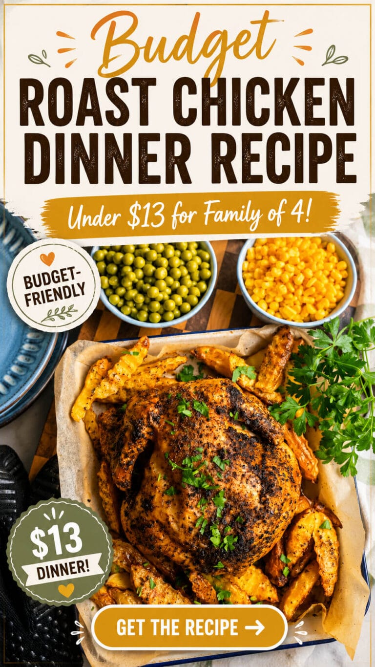 Budget roast chicken dinner family