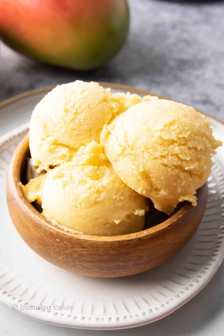 3 Ingredient Mango Ice Cream