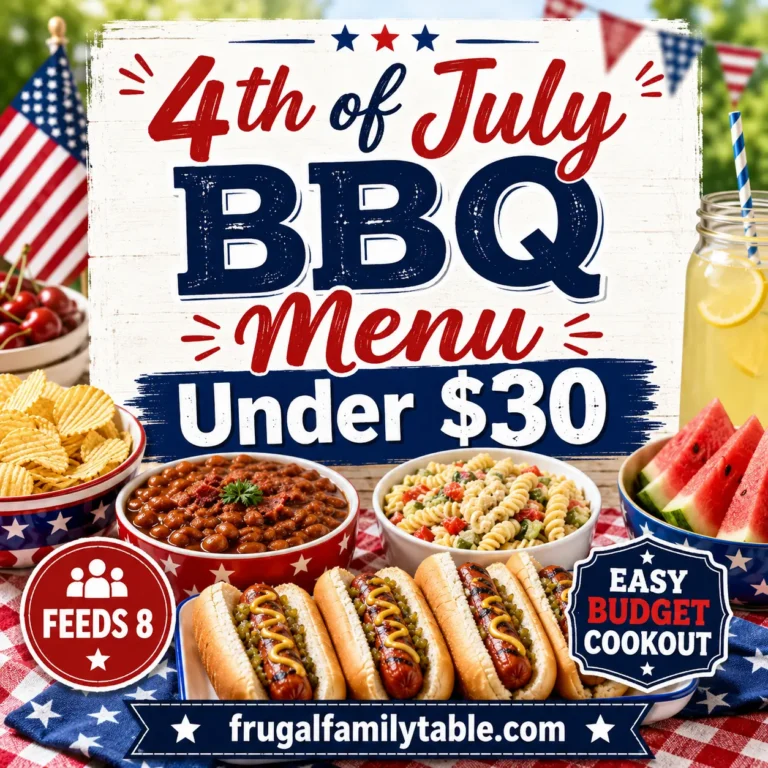 4th of July BBQ Menu Under $30 (Feeds 8)