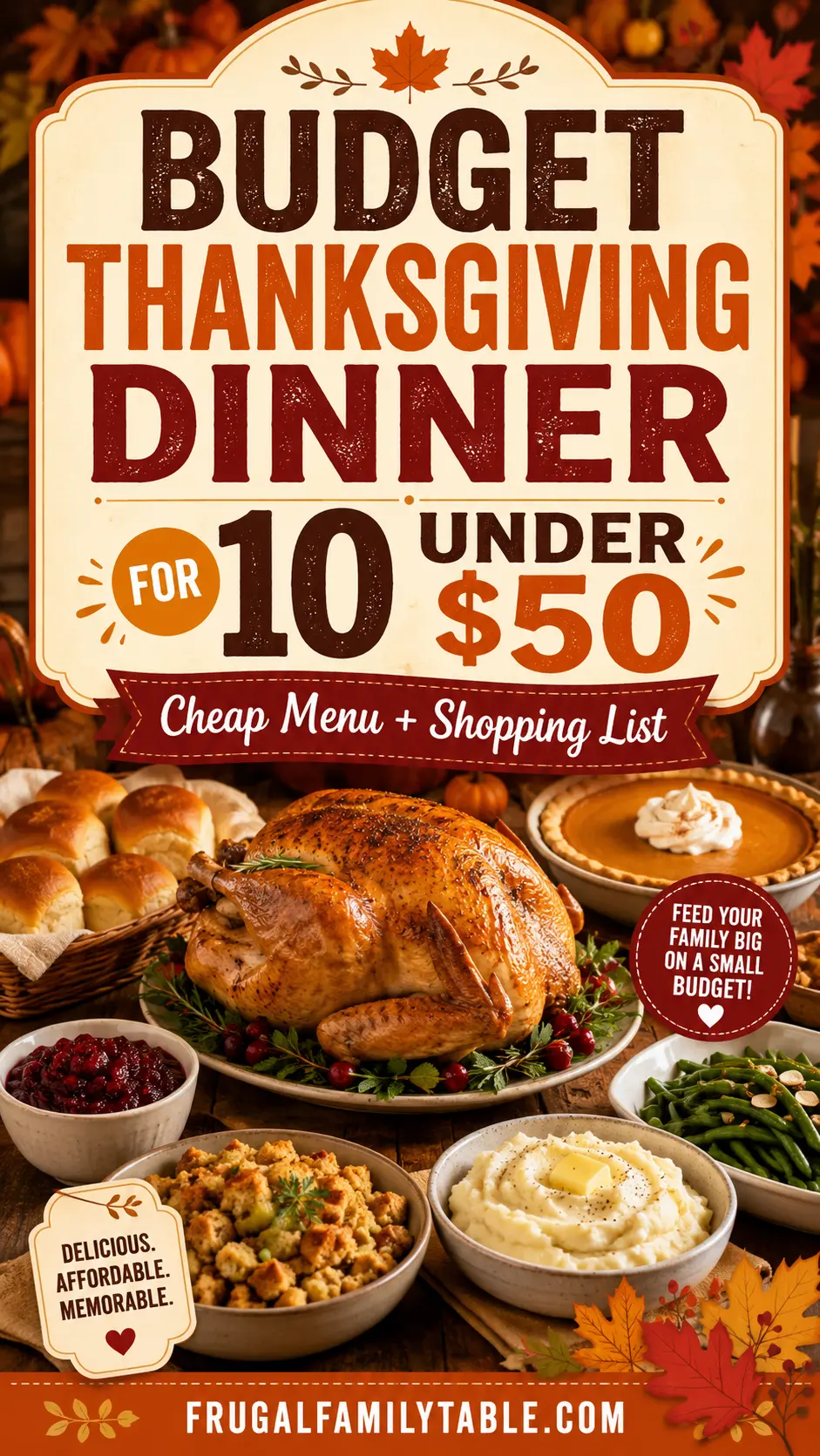 Complete Thanksgiving Grocery List Under $50