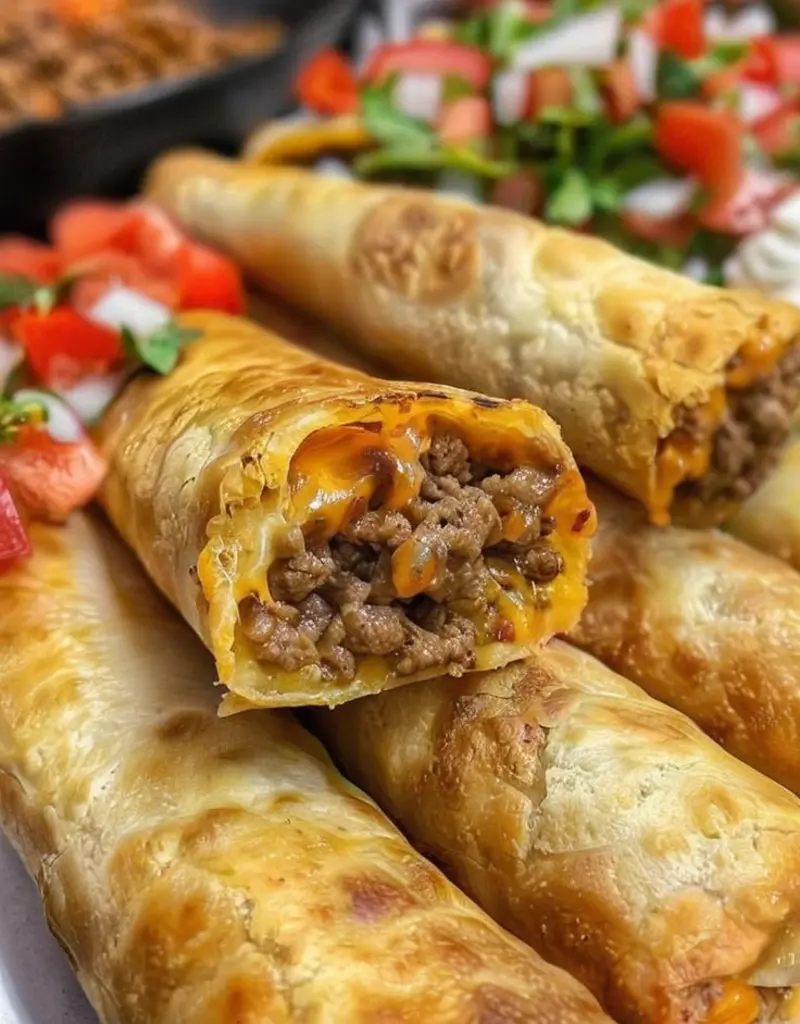 Crispy Bean and Cheese Taquitos