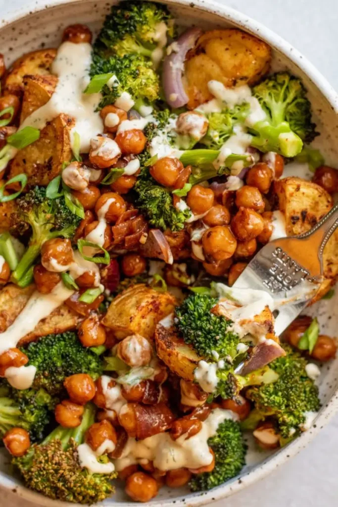 Crispy Chickpea and Potato Bowls