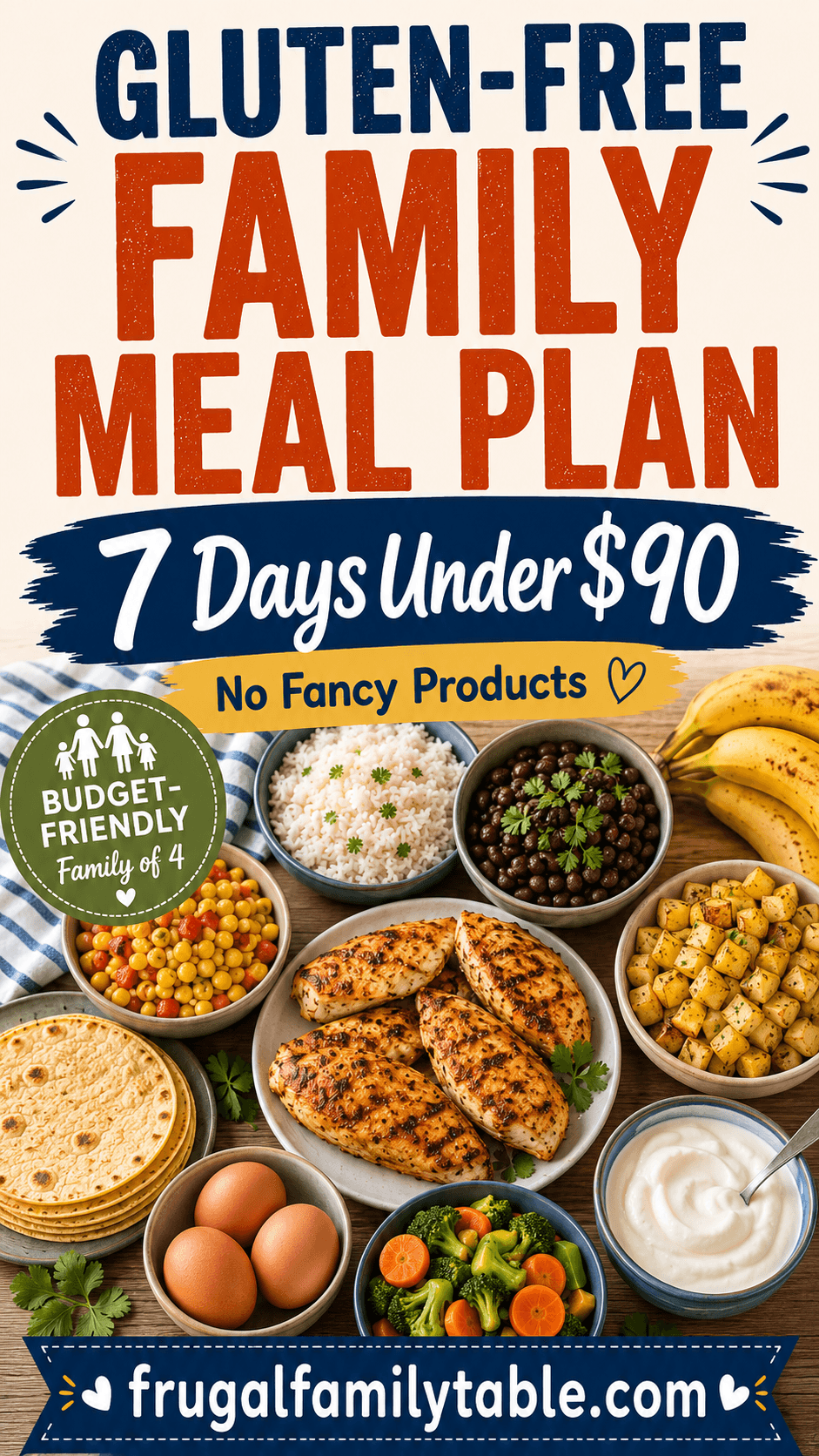 Gluten Free Family Meal Plan Under $90Week