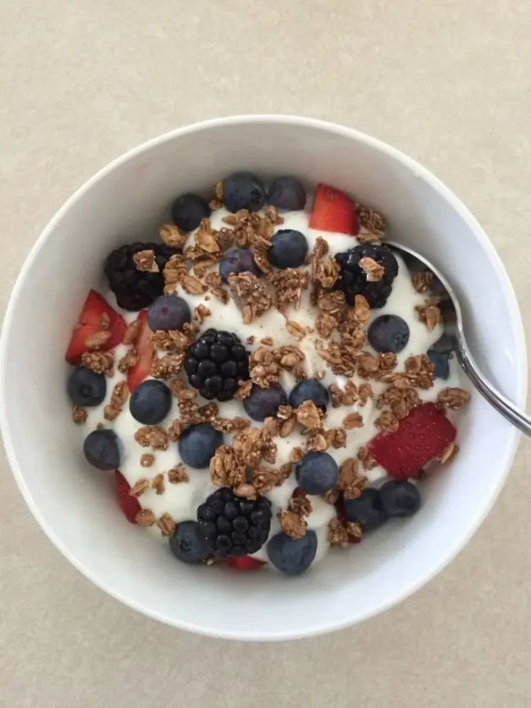 Greek Yogurt Parfait with Frozen Berries