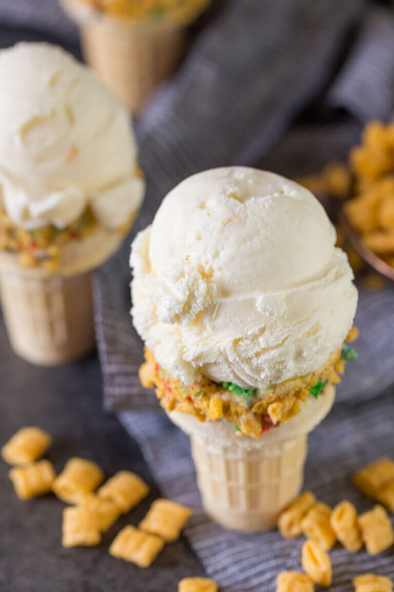 Homemade Cereal Milk Ice Cream