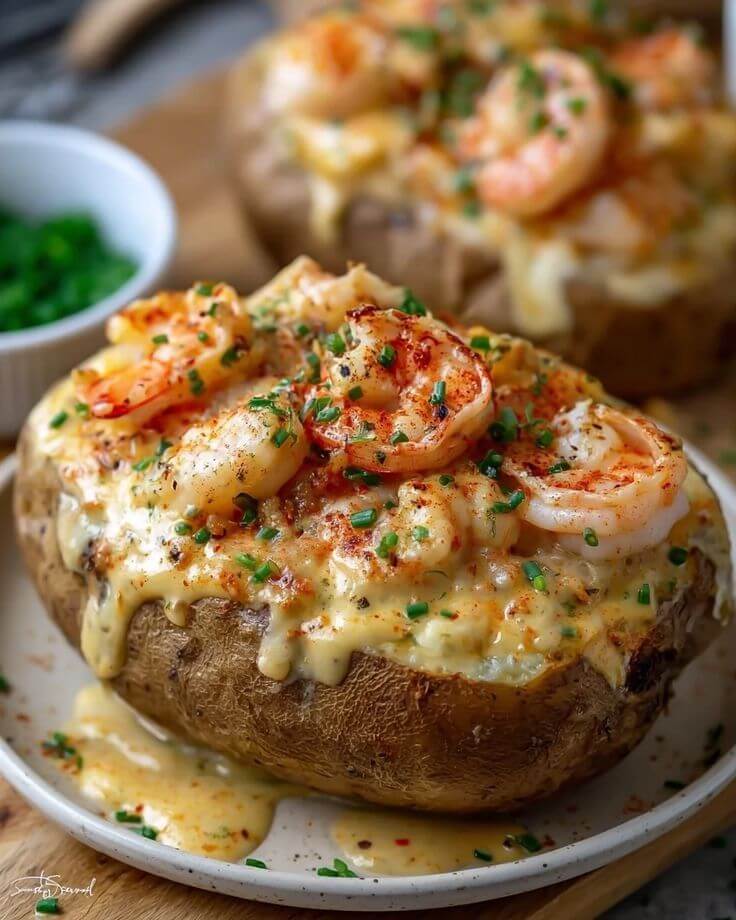 Loaded Tuna Stuffed Baked Potatoes