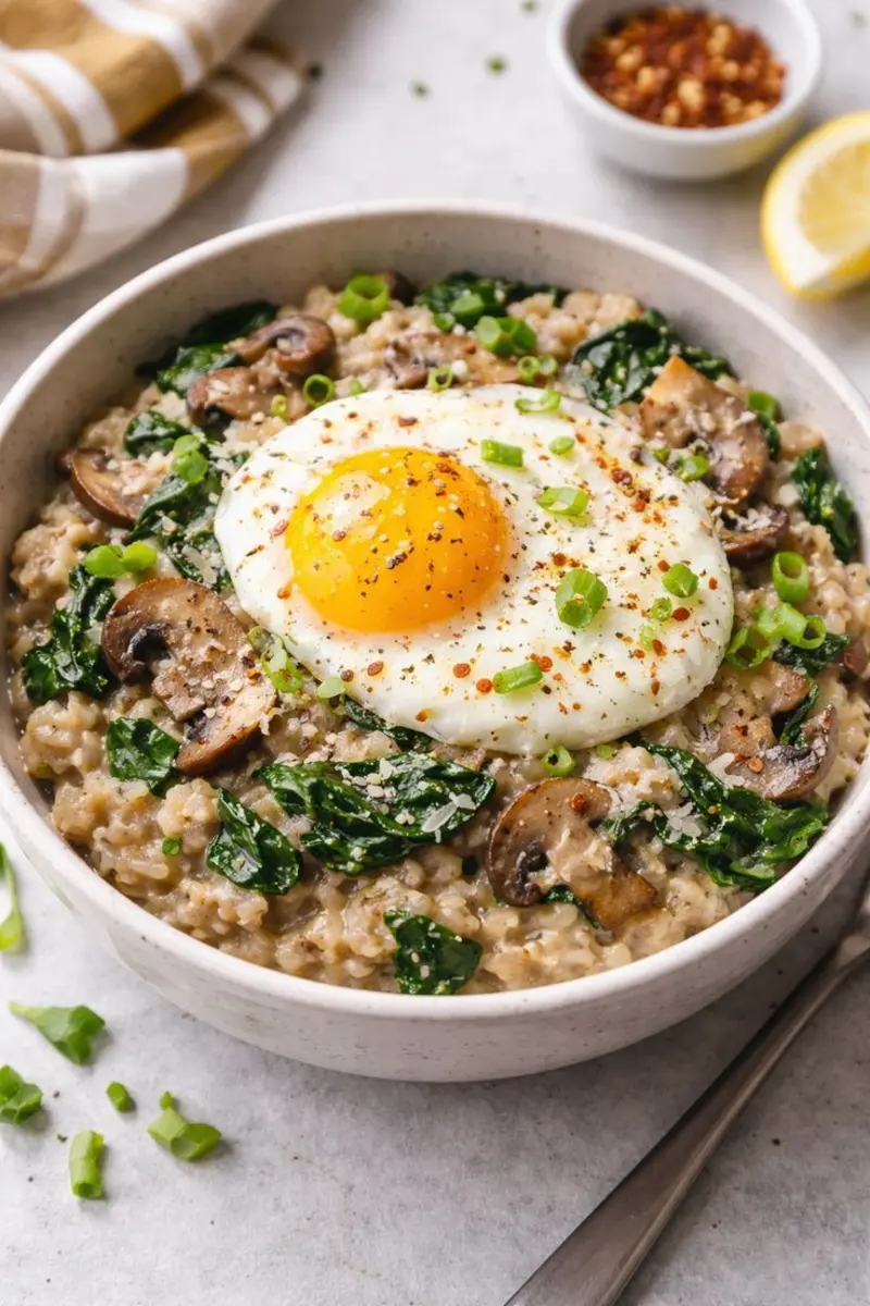 Savory Oatmeal with Eggs