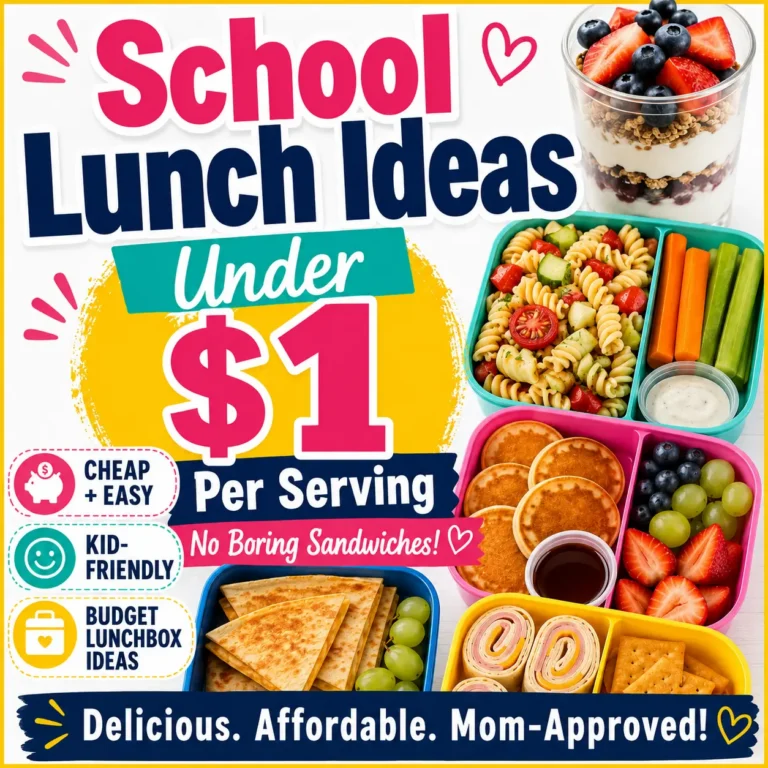 School Lunch Ideas Under $1 Per Serving