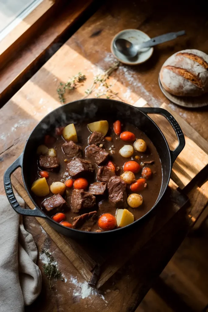dutch oven beef stew family dinner