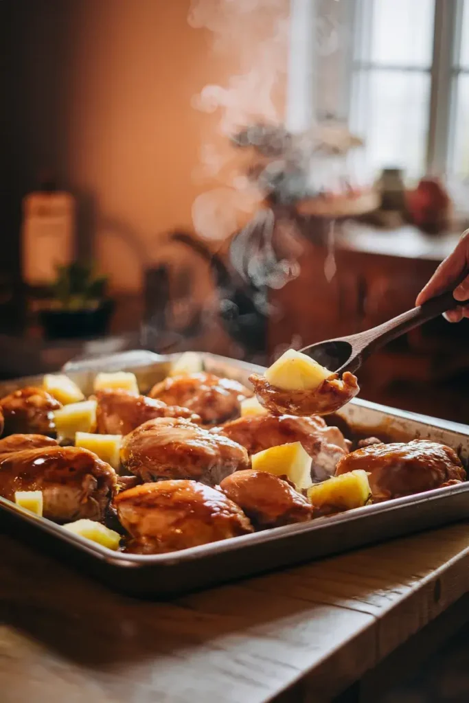 hawaiian chicken sheet pan 2