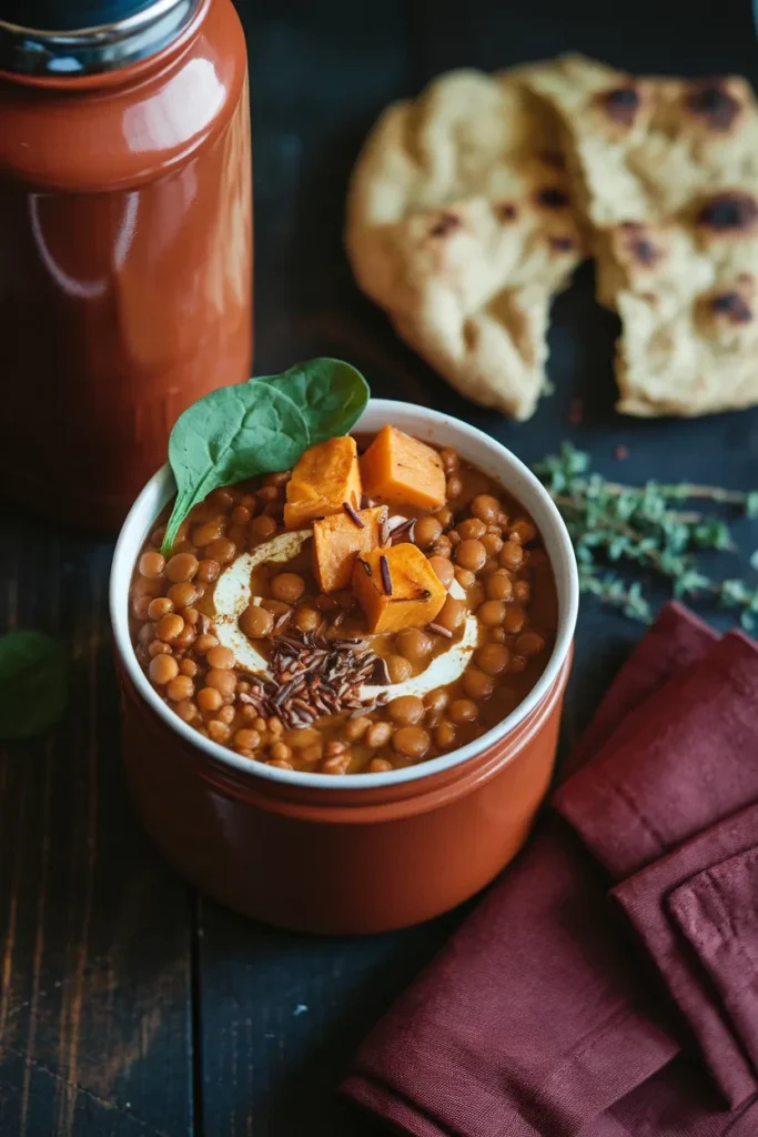 healthy thermos lunch ideas lentil sweet potato