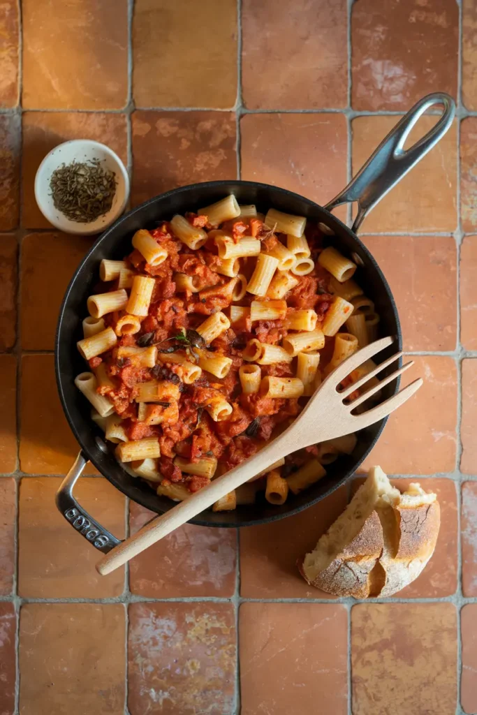 italian sausage skillet pasta budget dinner