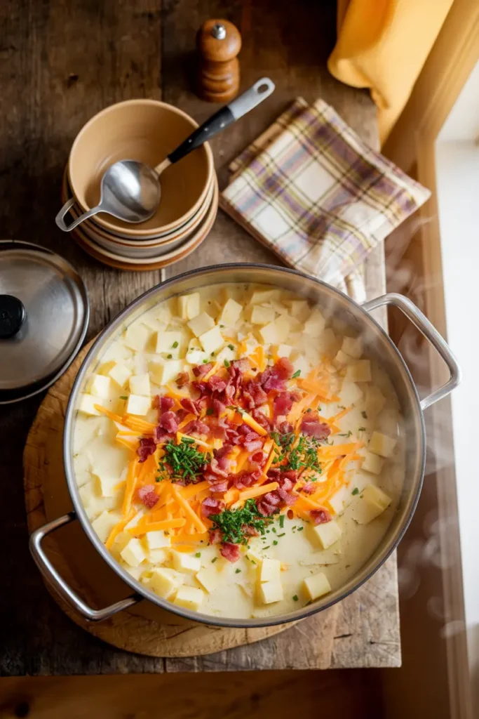 one pot loaded potato soup budget dinner