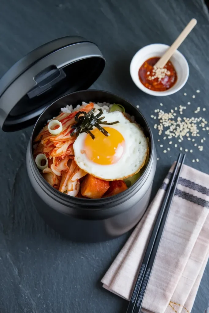 packed lunch ideas for adults kimchi fried rice