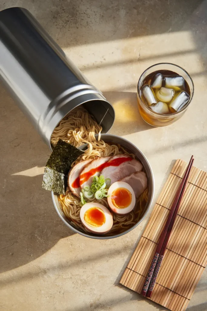 ramen noodles in thermos work lunch