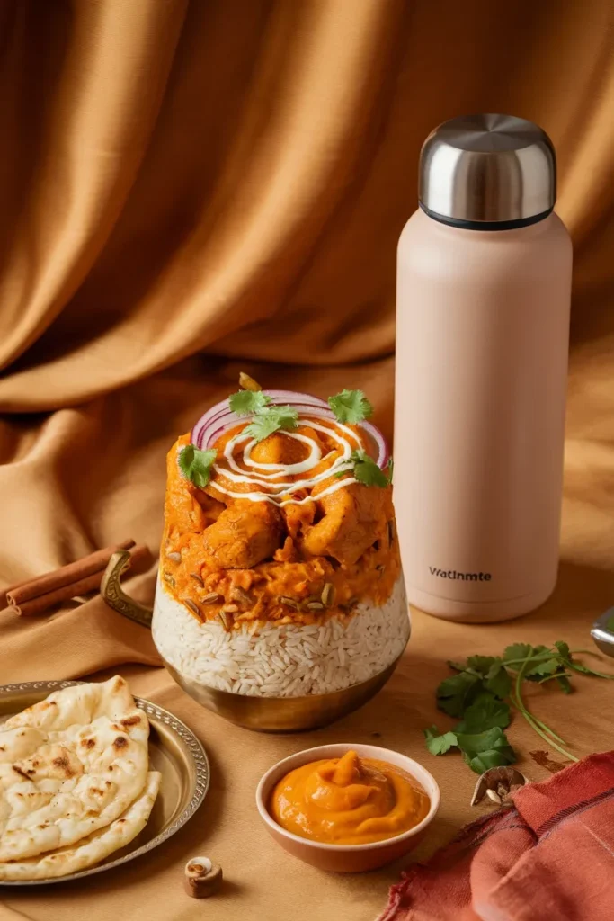 thermos dinner ideas butter chicken basmati