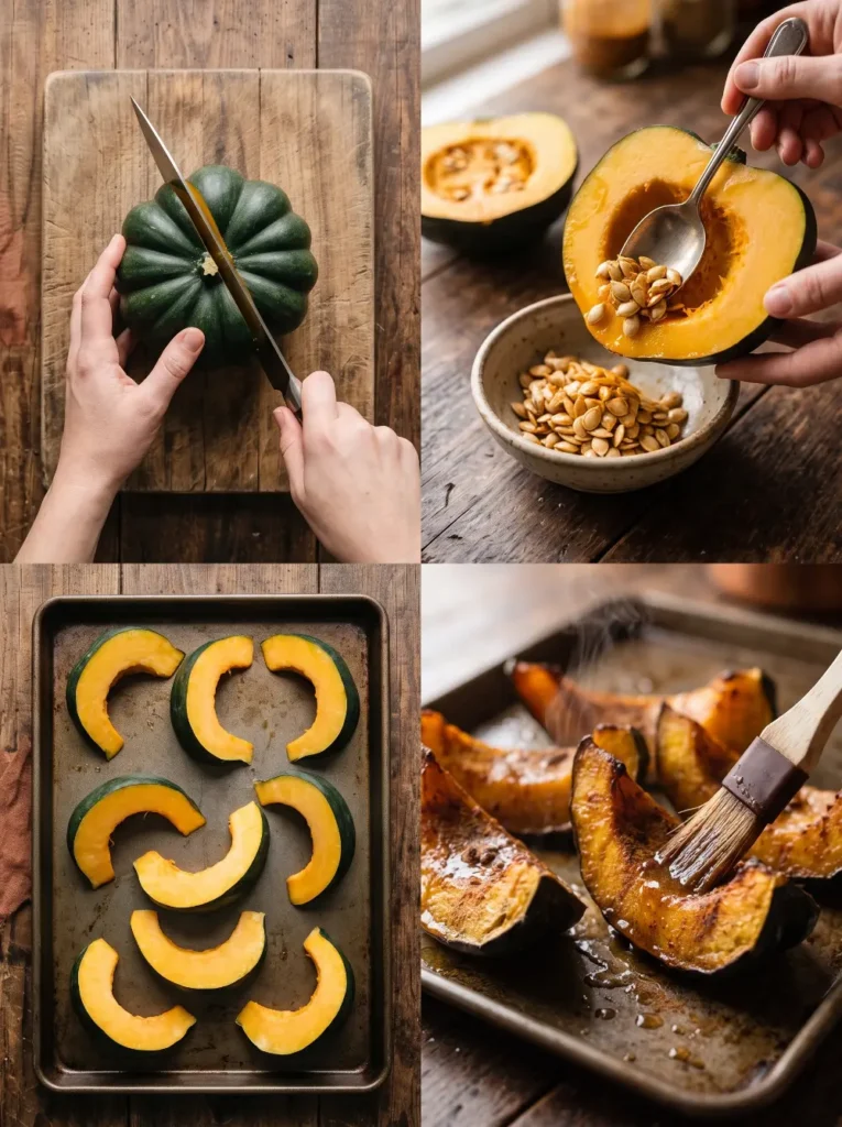 Easy Acorn Squash Step by Step Instructions