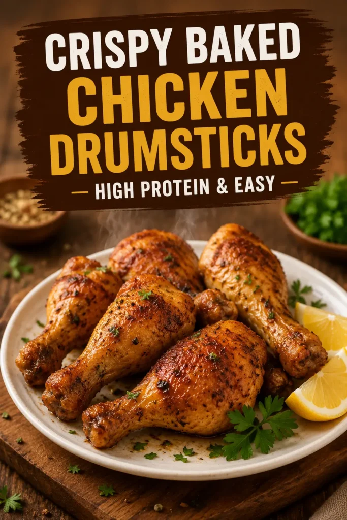 Sticky Garlic Baked Drumsticks