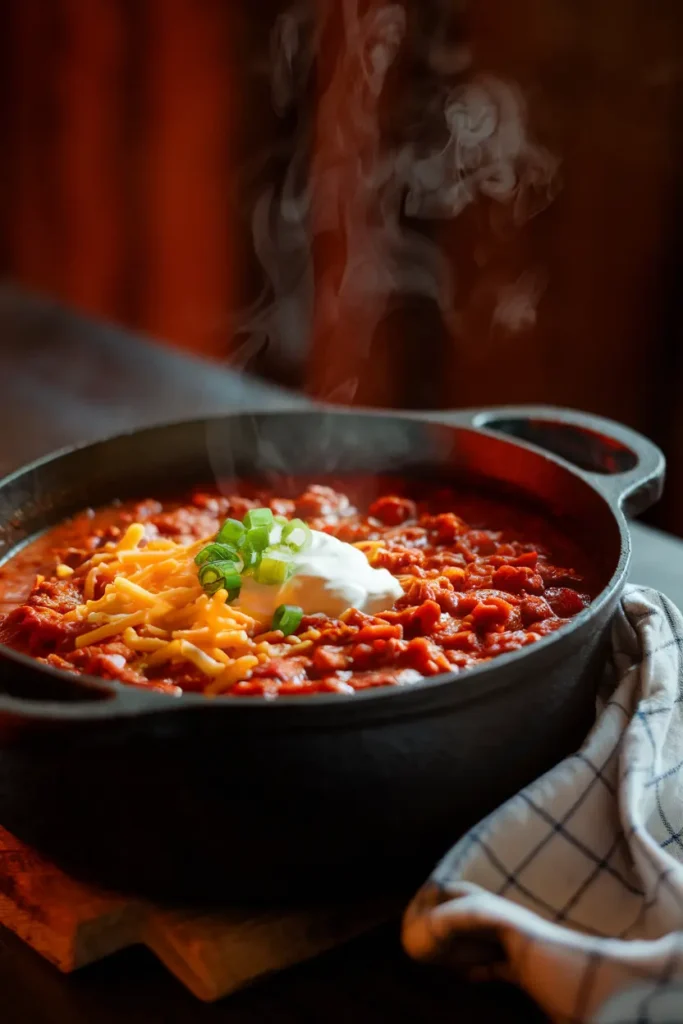 cozy winter one pot chili dinner