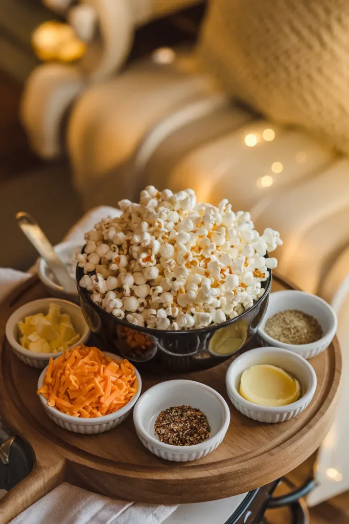 family movie night loaded popcorn bar