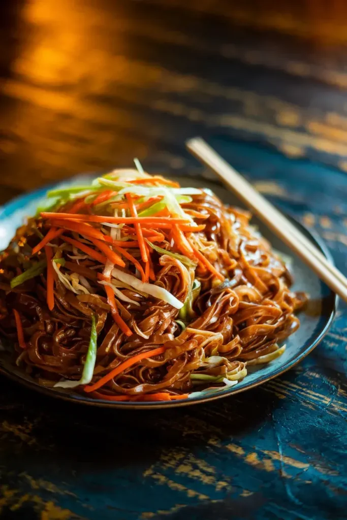 loaded veggie fried noodles family dinner