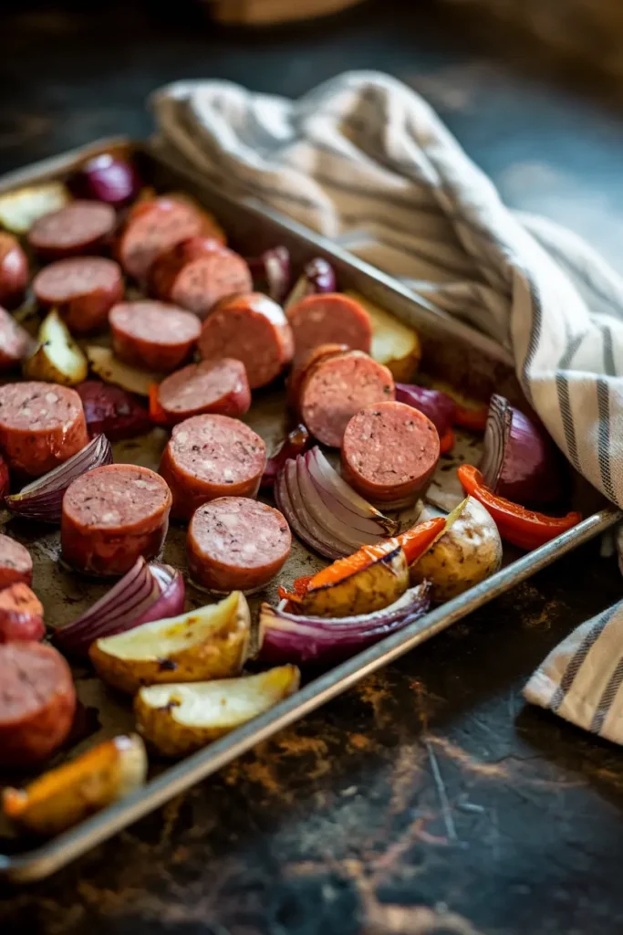 one pan sausage veggies under 10 dollars
