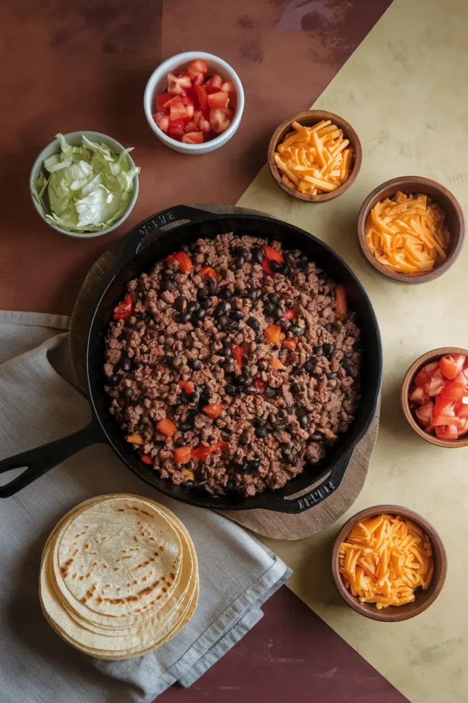 stretch ground beef family taco night