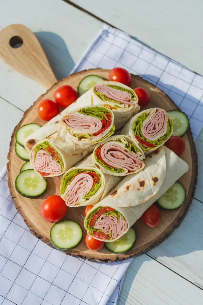 summer no cook deli wrap platter